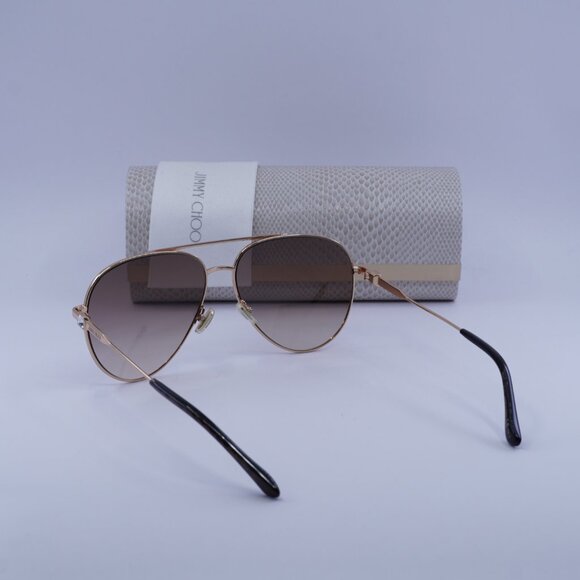 Jimmy Choo OLLY/S 0DDB HA Aviator Sunglasses - Gold/Brown Gradient - Picture 9 of 10